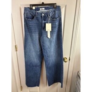 Oneso Mid Rise Wide Leg Denim Jeans 14W Medium Wash - 398